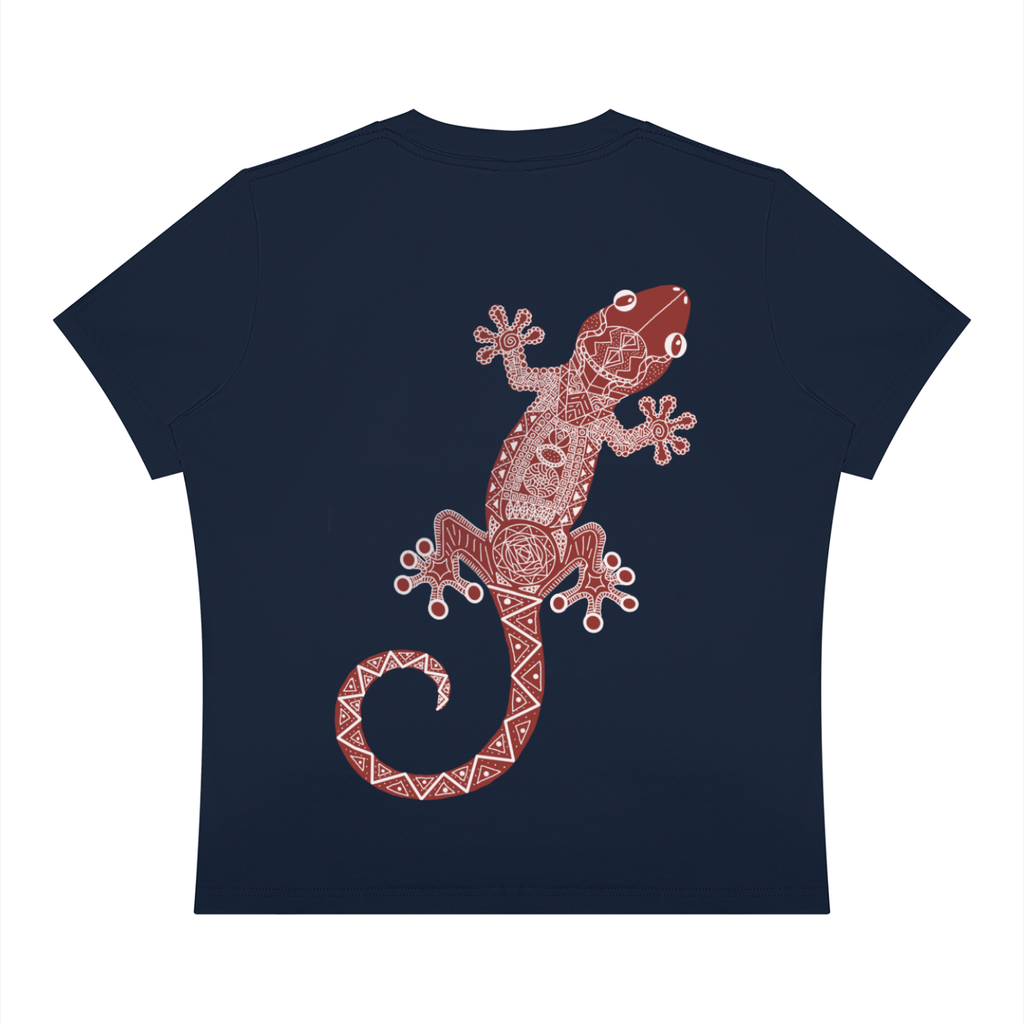 A Fitted Red Gecko Crewneck T-Shirt