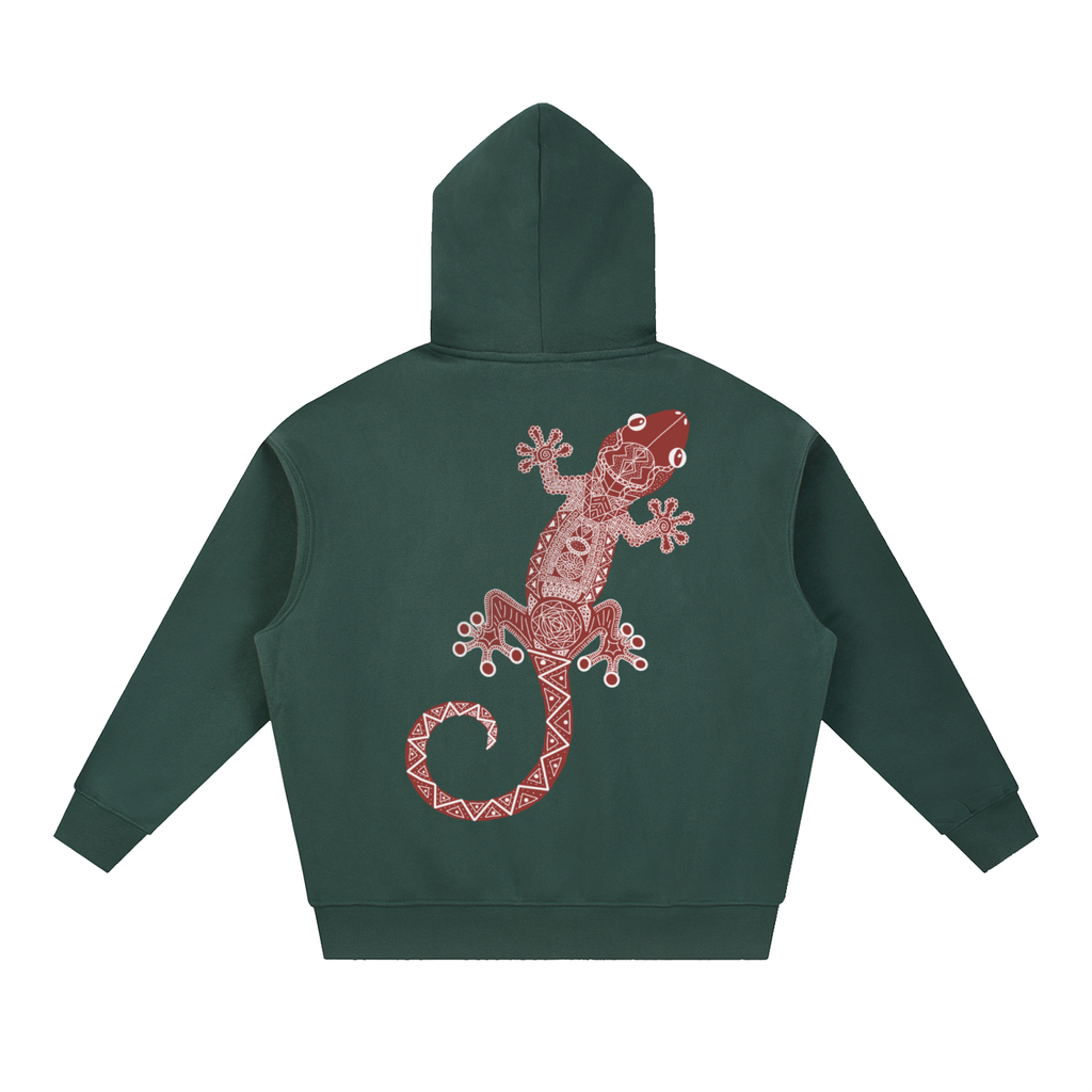 Red Gecko Essential Oversized Boxy Fit Fleece Hoodie