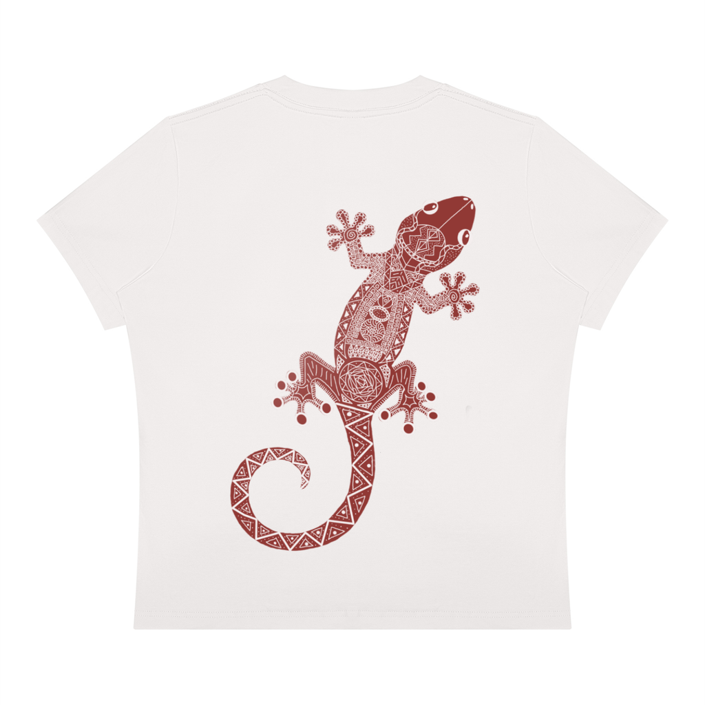 A Fitted Red Gecko Crewneck T-Shirt