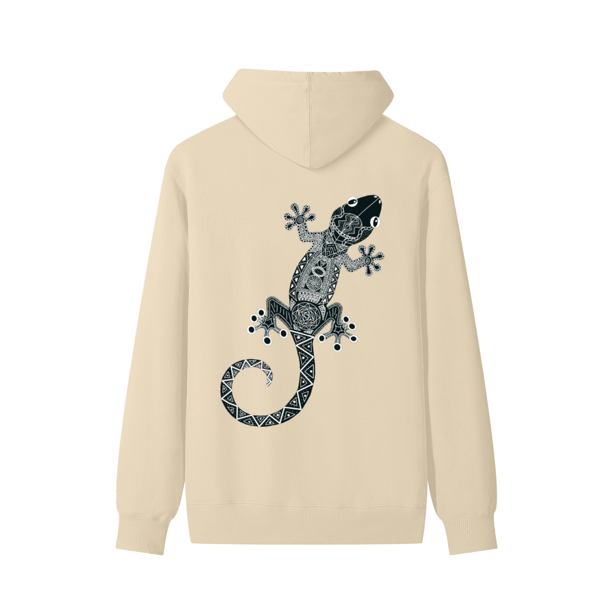 Black Original Gecko Classic Unisex Cotton Hoodie