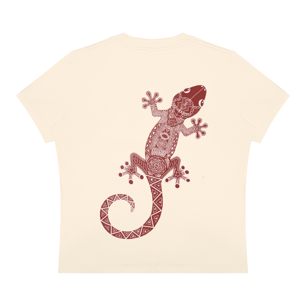 A Fitted Red Gecko Crewneck T-Shirt