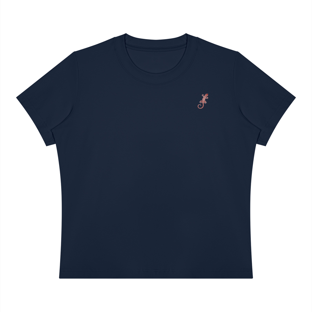 A Fitted Red Gecko Crewneck T-Shirt