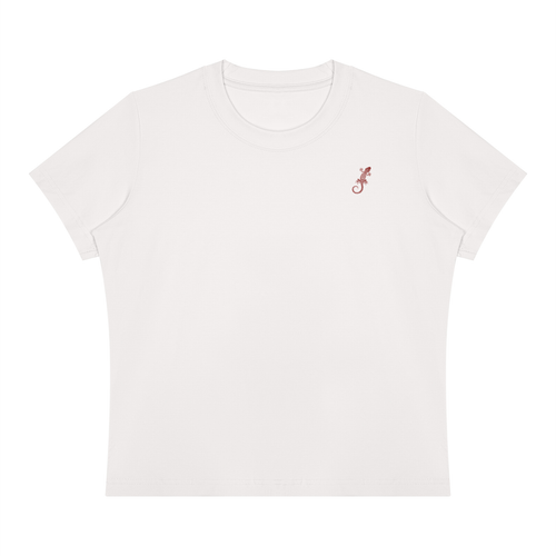 A Fitted Red Gecko Crewneck T-Shirt