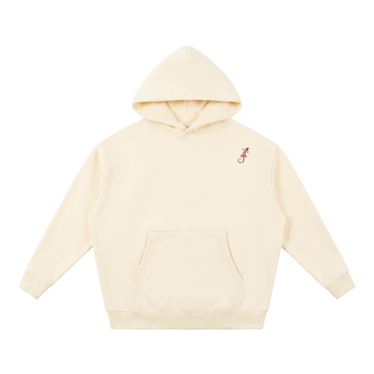 Red Gecko Essential Oversized Boxy Fit Fleece Hoodie